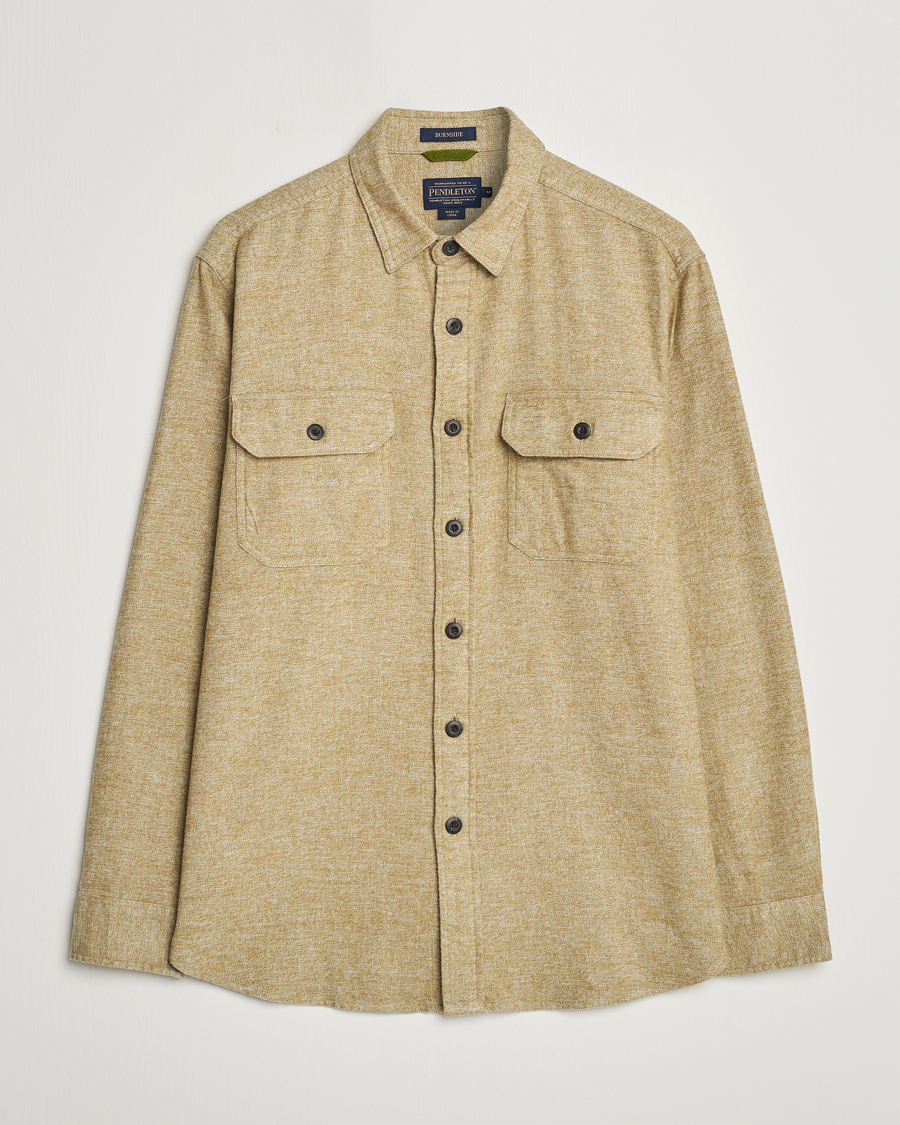 Herre |  | Pendleton | Burnside Flannel Shirt Olive