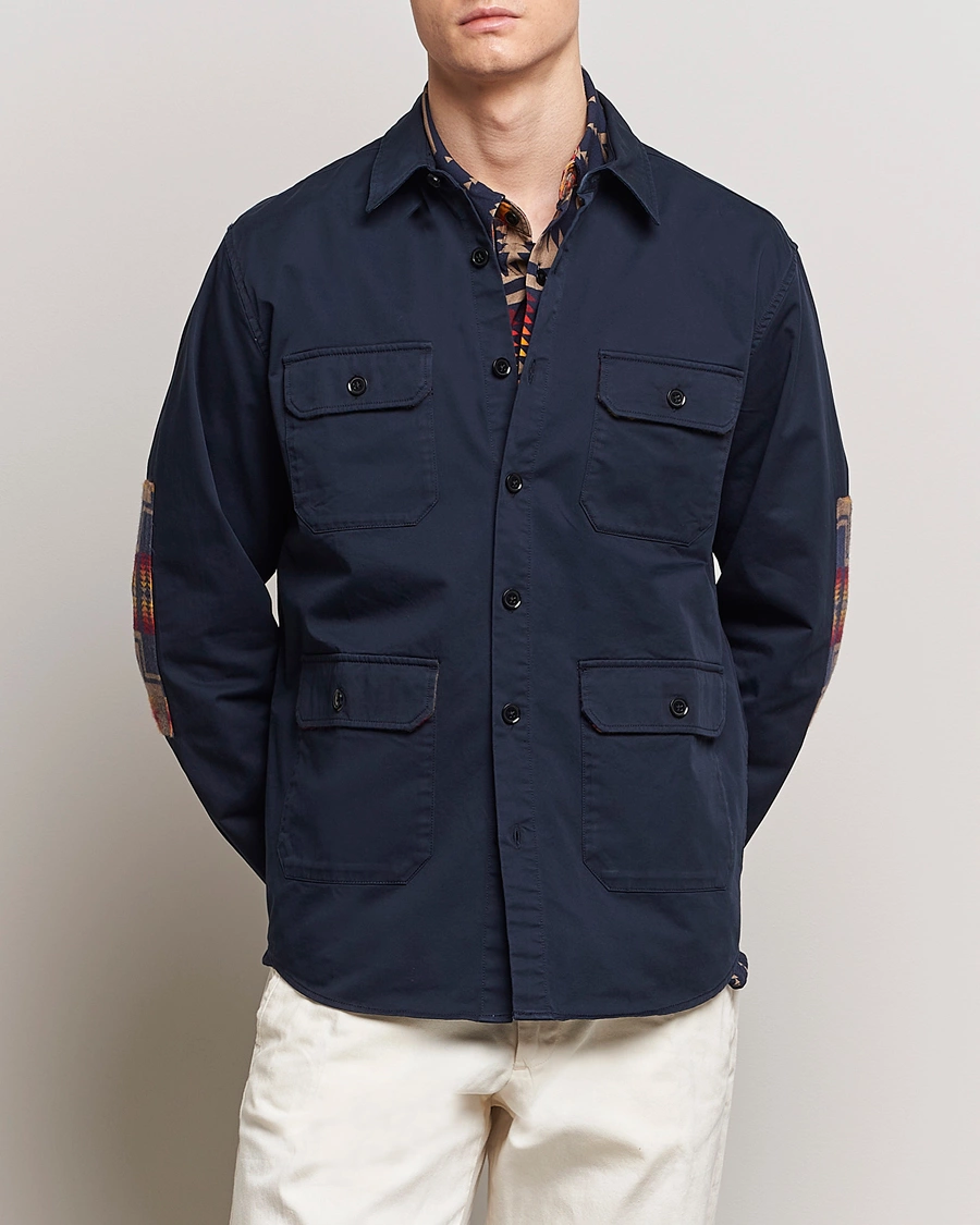 Herre | Overshirts | Pendleton | Patchwork Explorer Shirt Navy