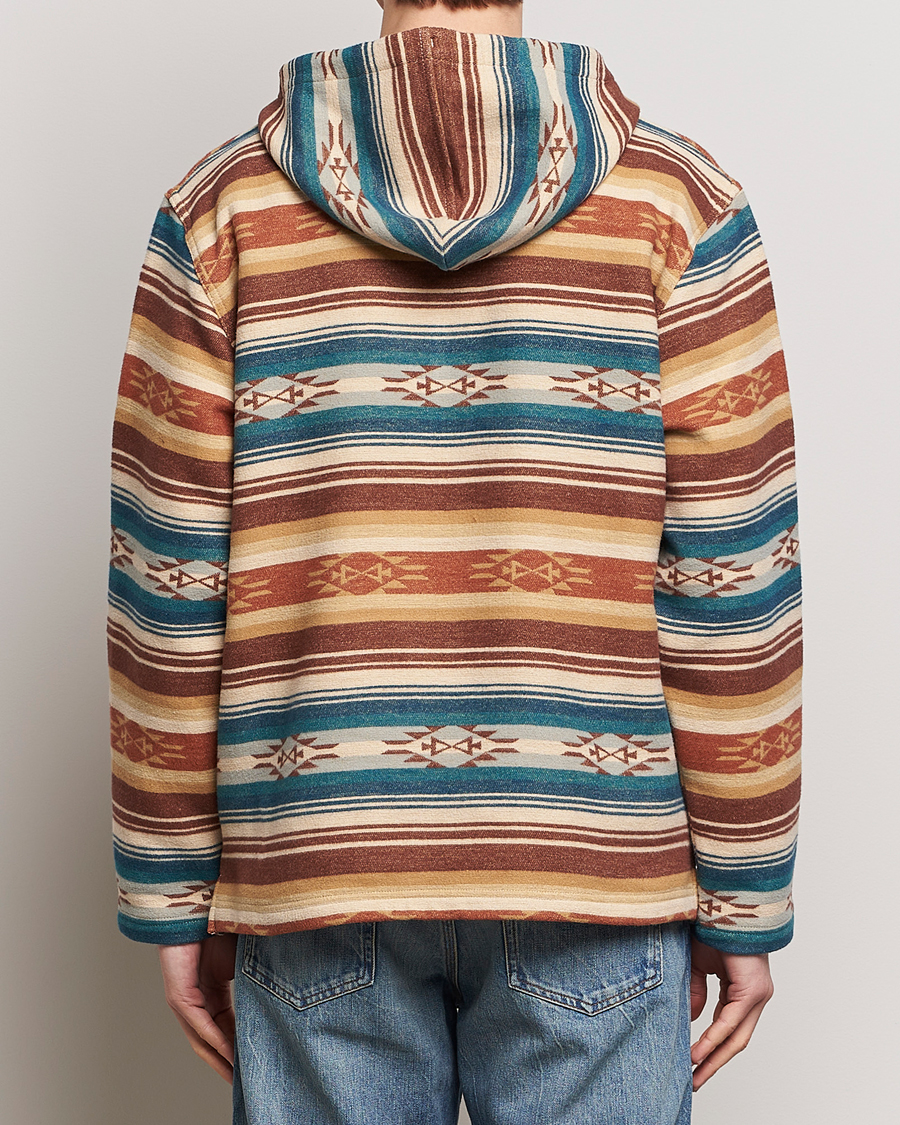 Herre | Trøjer | Pendleton | Driftwood Hoody Azure/Brown Stripe