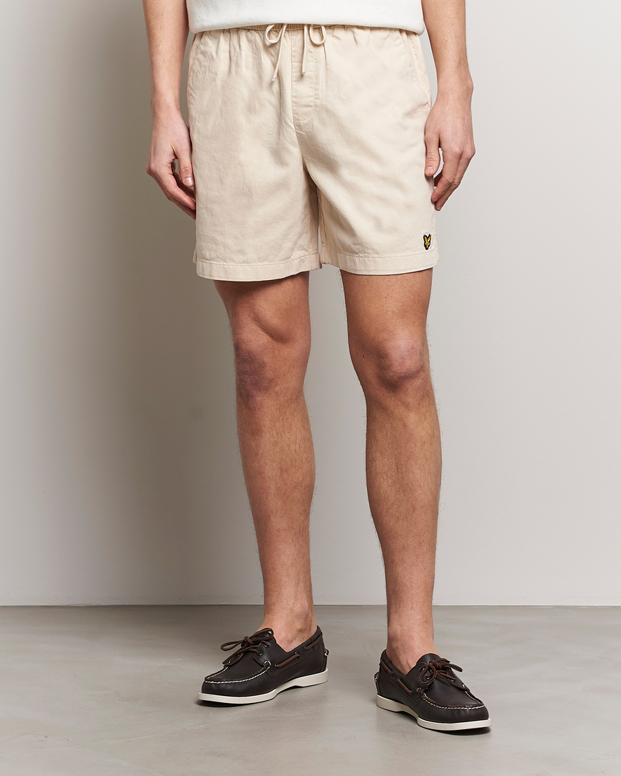 Herr | Linneshorts | Lyle & Scott | Linen Drawstring Shorts Cove