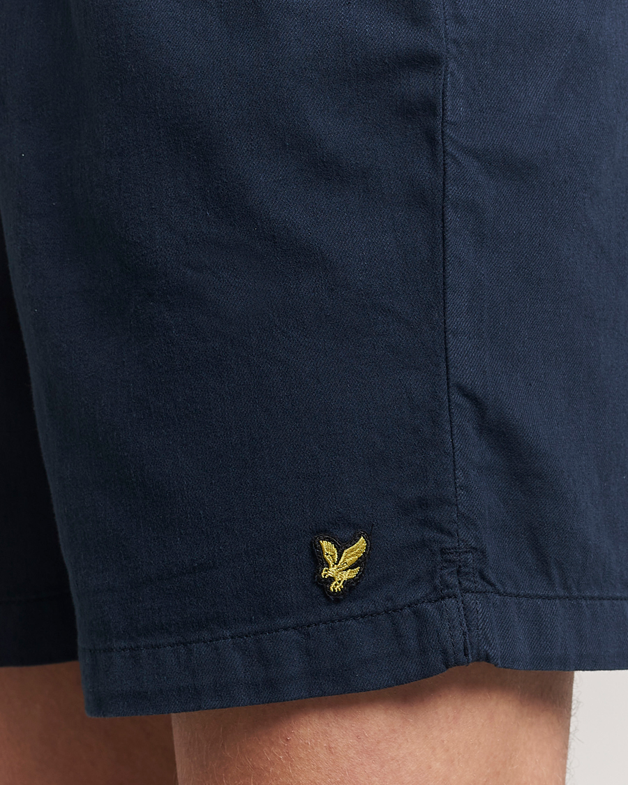 Herre | Shorts | Lyle & Scott | Linen Drawstring Shorts Dark Navy