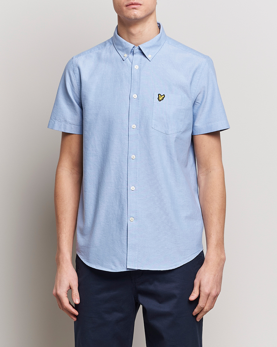 Herre | Tøj | Lyle & Scott | Lightweight Oxford Short Sleeve Shirt Riviera