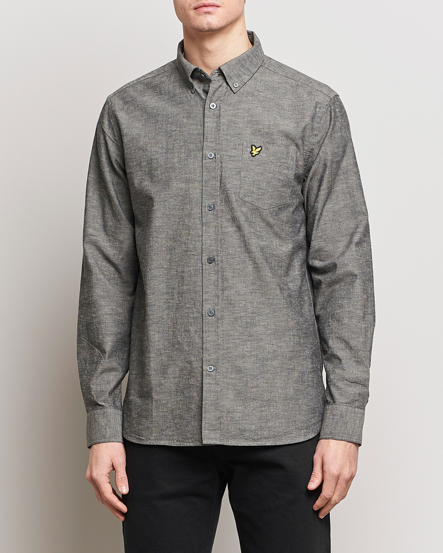 Herre | Loyalitetstilbud | Lyle & Scott | Linen Button Down Shirt Grey Melange