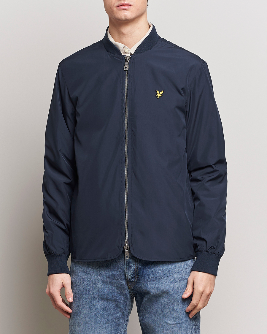 Herre | Udsalg | Lyle & Scott | Nylon Bomber Jacket Dark Navy