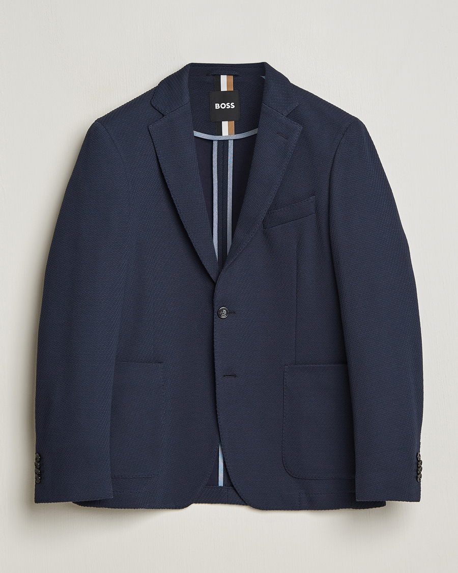 Herre | Blazere & jakker | BOSS BLACK | Hanry Structured Jersey Blazer Dark Blue