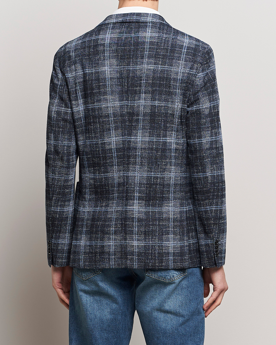 Herre | Blazere & jakker | BOSS BLACK | Hanry Checked Jersey Blazer Dark Blue
