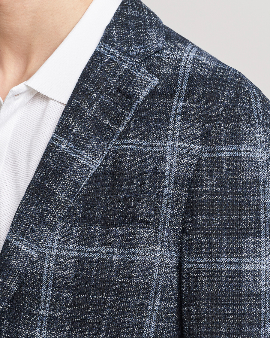Herre | Blazere & jakker | BOSS BLACK | Hanry Checked Jersey Blazer Dark Blue