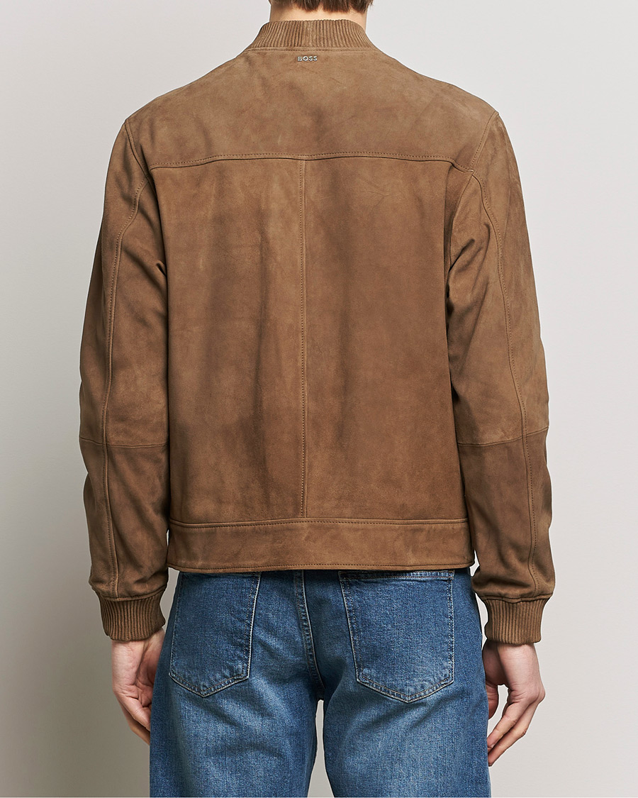 Herre | Jakker | BOSS BLACK | Malbano Leather Jacket Open Brown