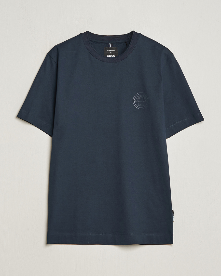 Herre | T-Shirts | BOSS BLACK | Porsche Thompson T-Shirt Dark Blue