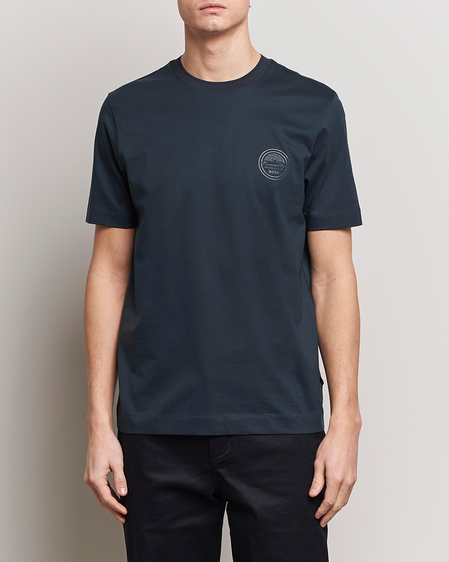 Herre |  | BOSS BLACK | Porsche Thompson T-Shirt Dark Blue