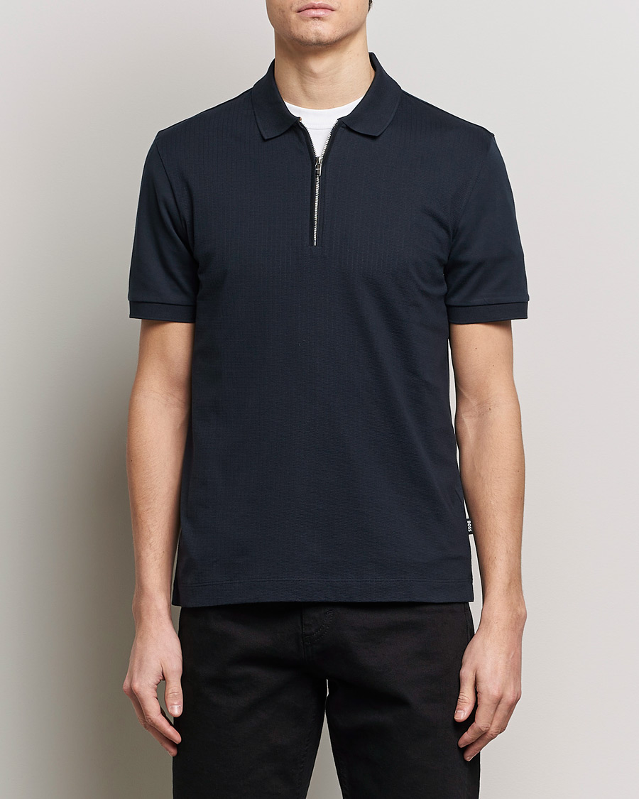 Herr |  | BOSS BLACK | Polston Half-Zip Piké Dark Blue