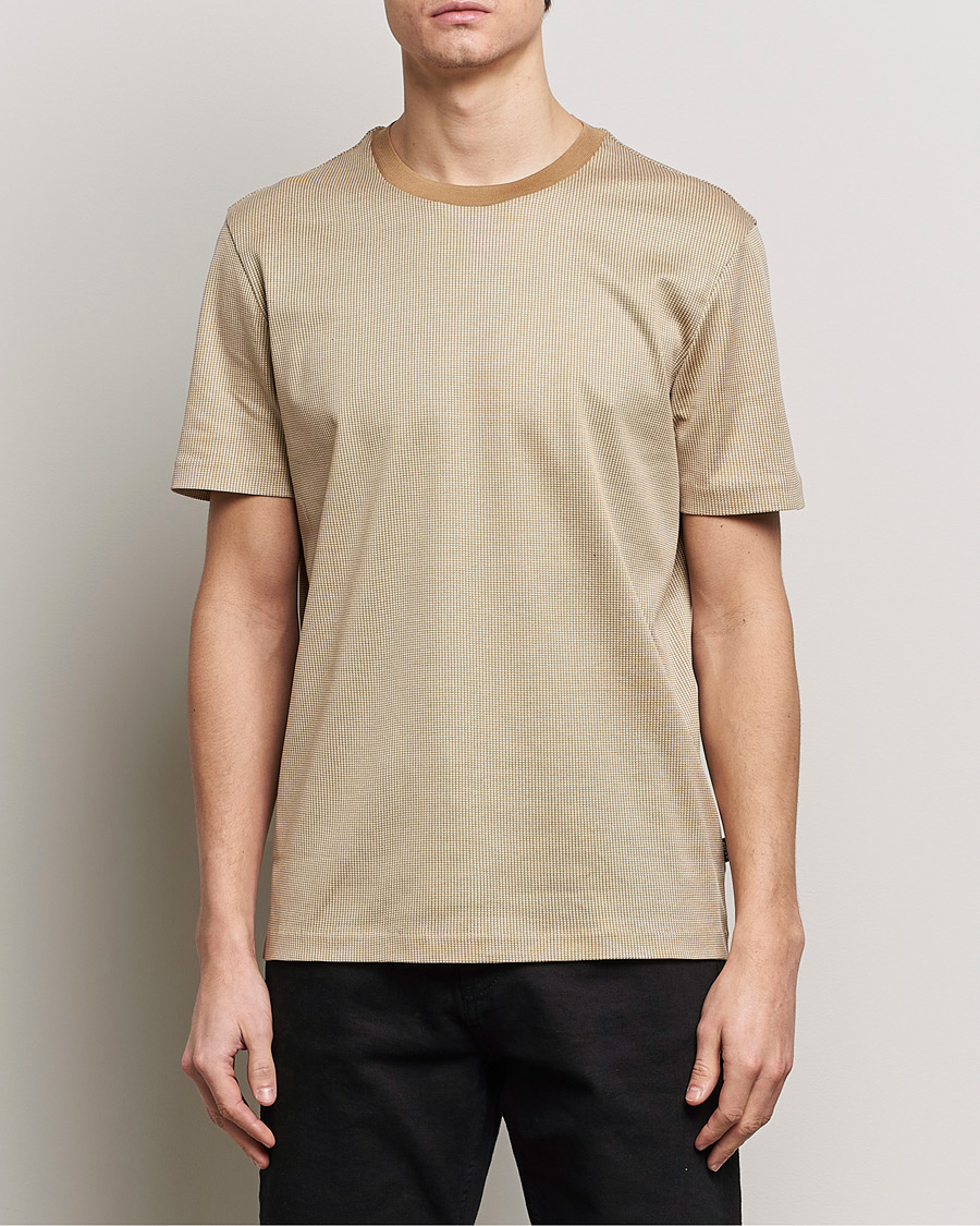 Herre |  | BOSS BLACK | Tiburt Crew Neck T-Shirt Medium Beige