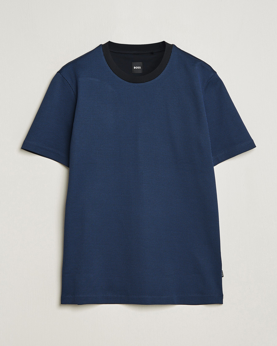 Herre |  | BOSS BLACK | Tiburt Crew Neck T-Shirt Dark Blue
