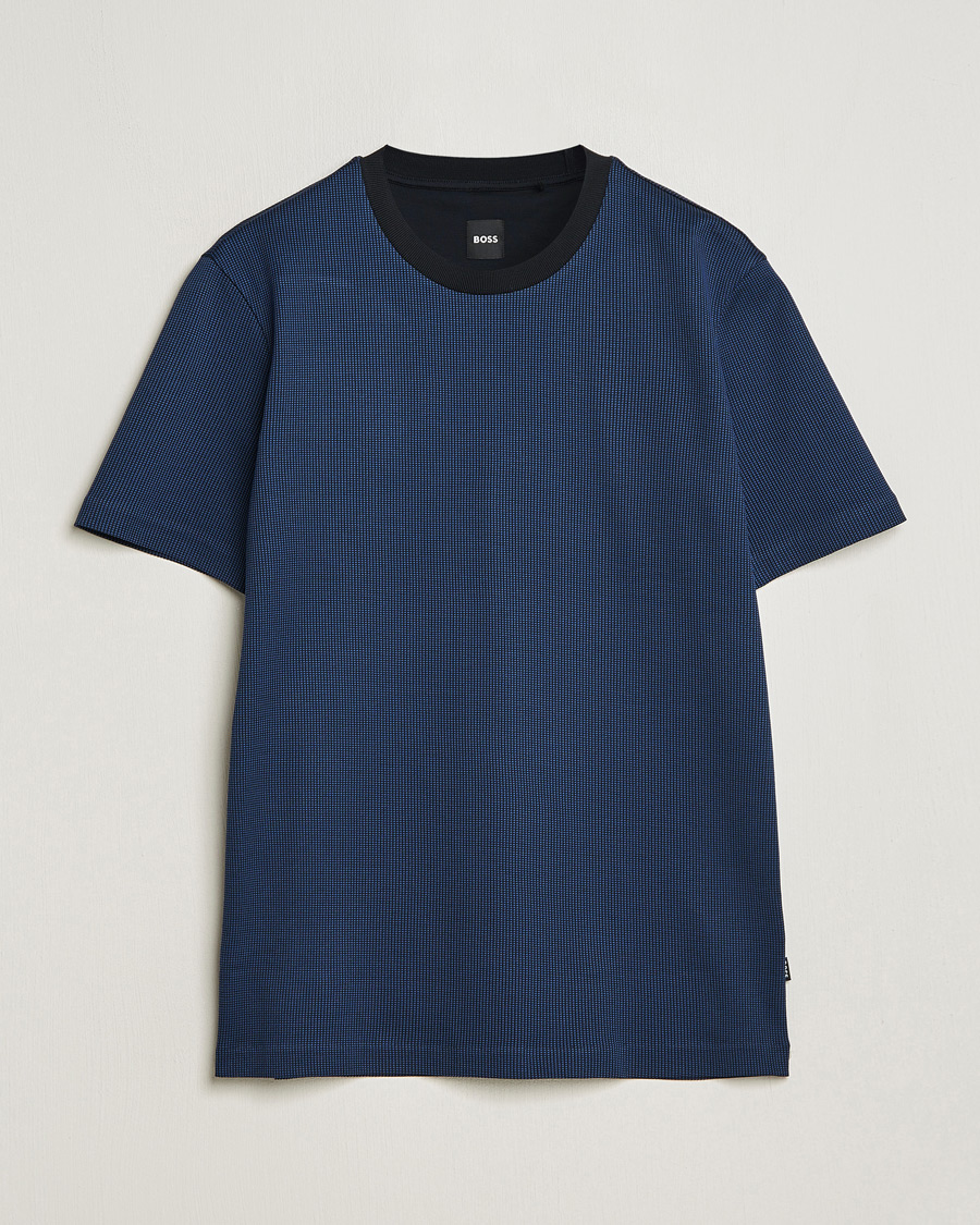 Herre | T-Shirts | BOSS BLACK | Tiburt Crew Neck T-Shirt Dark Blue
