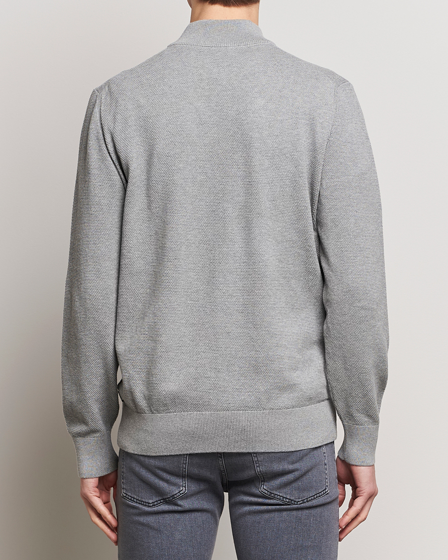 Herre | Trøjer | BOSS BLACK | Ebrando Knitted Half-Zip Silver