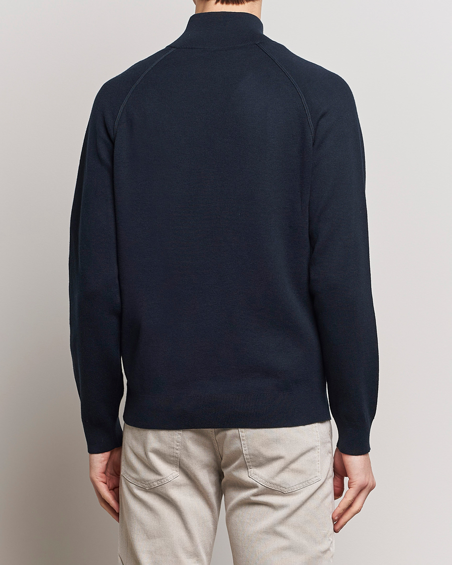 Herre | Trøjer | BOSS BLACK | Perrone Knitted Full-Zip Dark Blue