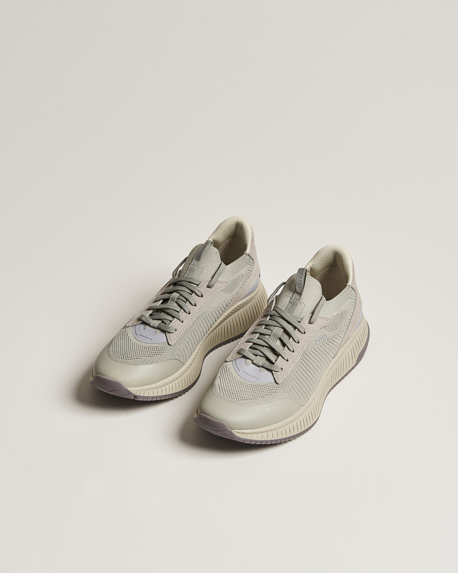 Herre | Sko | BOSS BLACK | Titanium Evo Sneaker Open Grey