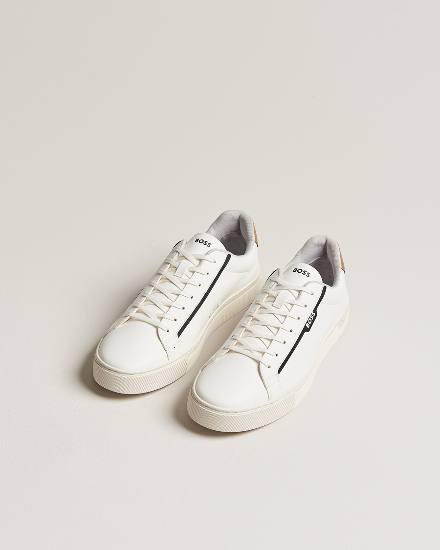 Herre | Business & Beyond | BOSS BLACK | Rhys Tenn Sneaker Open White