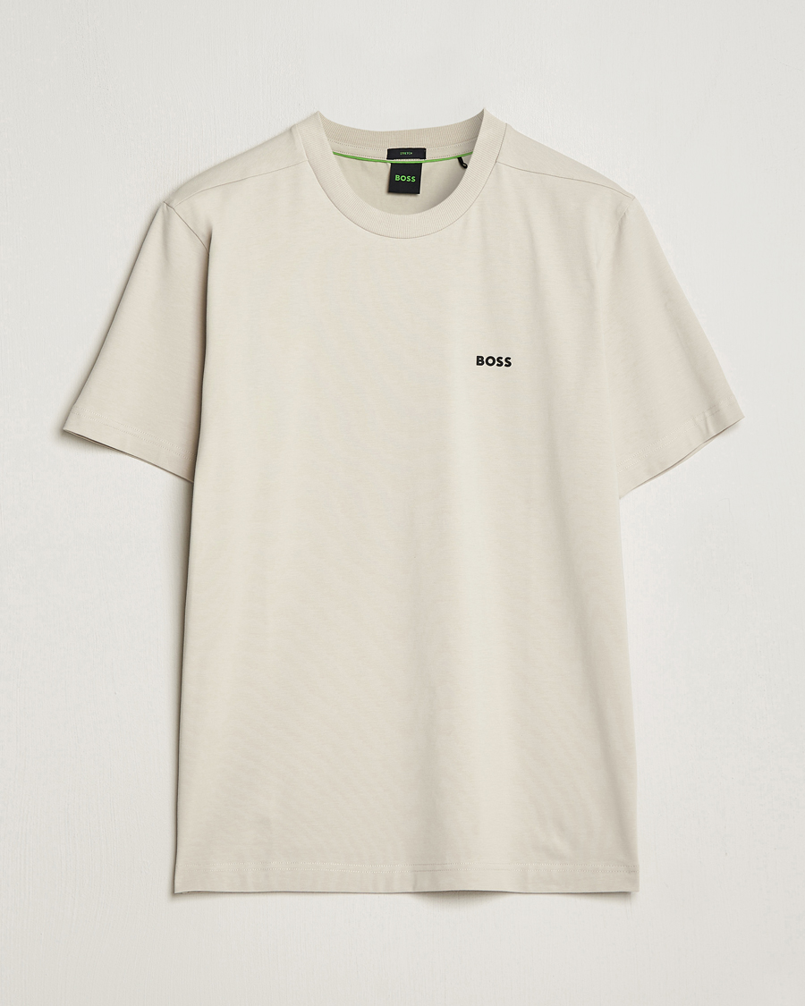 Herre | T-Shirts | BOSS GREEN | Crew Neck T-Shirt Light Beige