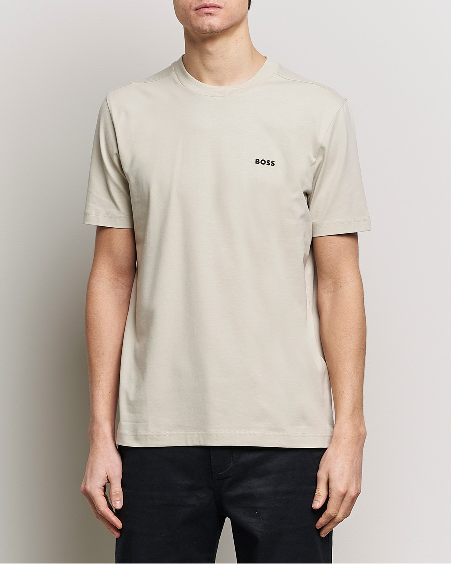 Herre | Kortærmede t-shirts | BOSS GREEN | Crew Neck T-Shirt Light Beige