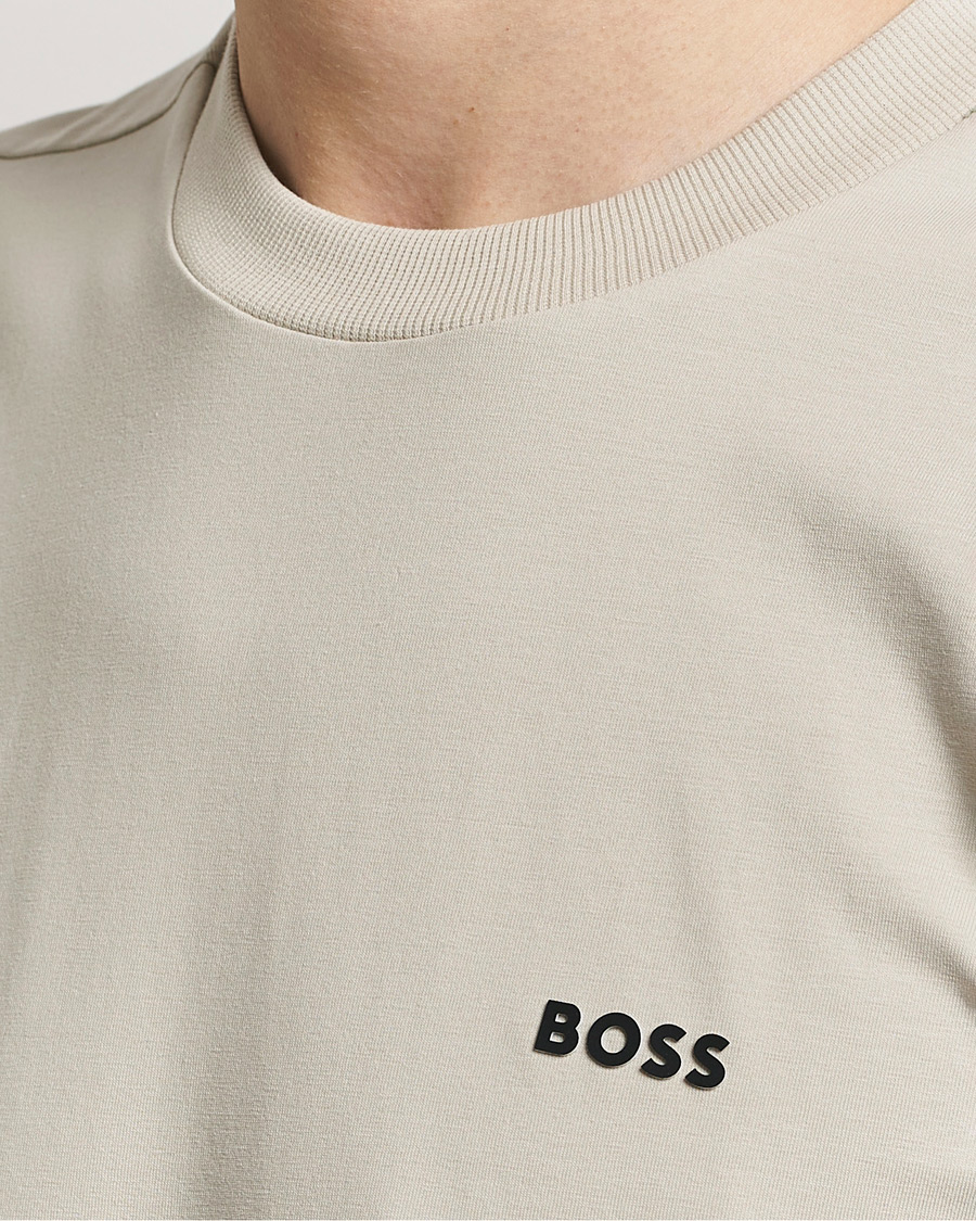 Herre | T-Shirts | BOSS GREEN | Crew Neck T-Shirt Light Beige
