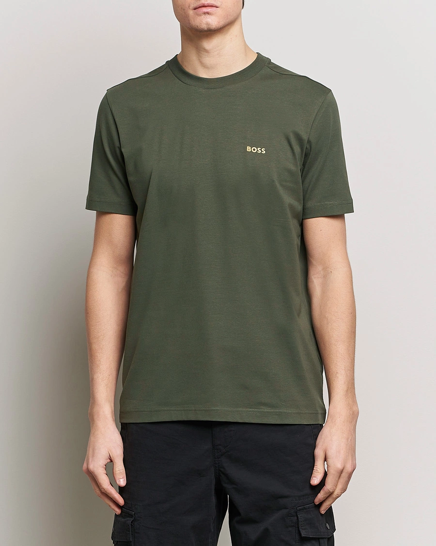 Herre | Tøj | BOSS GREEN | Crew Neck T-Shirt Open Green