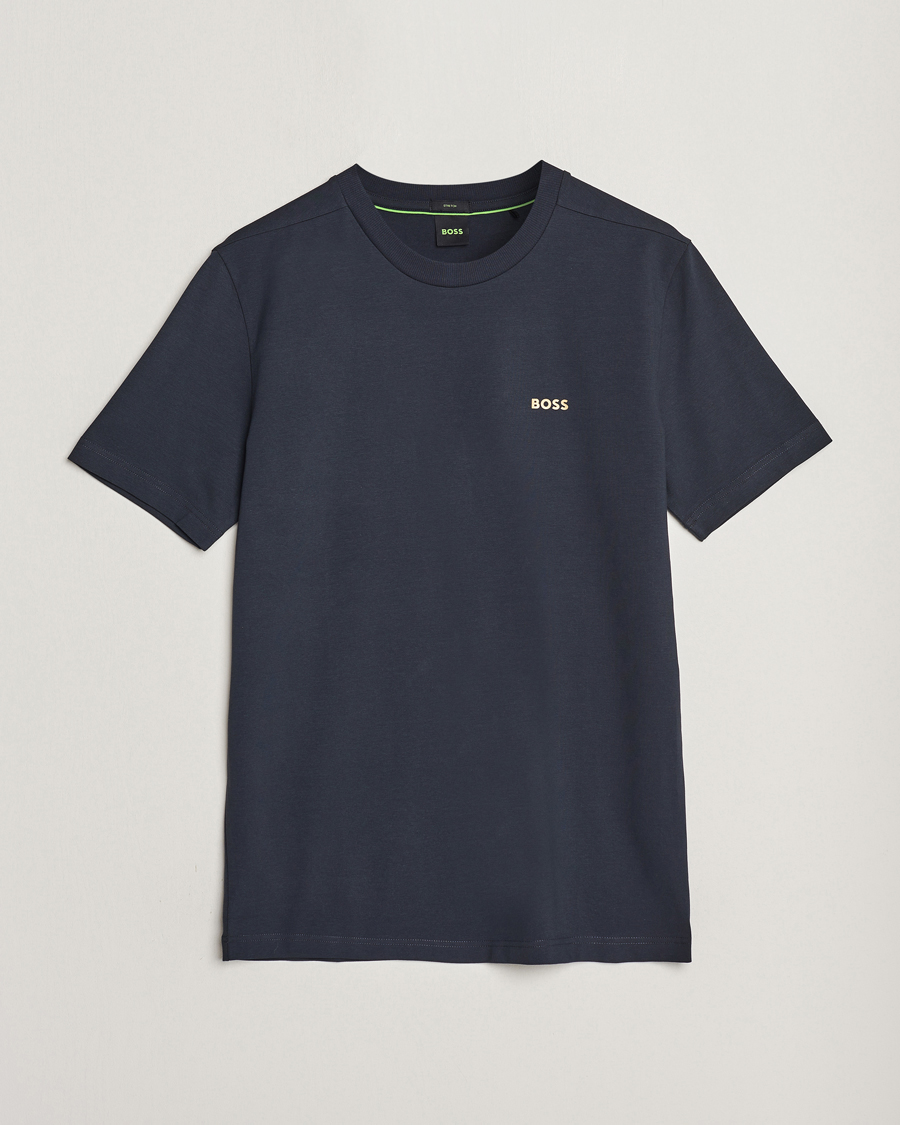 Herre |  | BOSS GREEN | Crew Neck T-Shirt Dark Blue