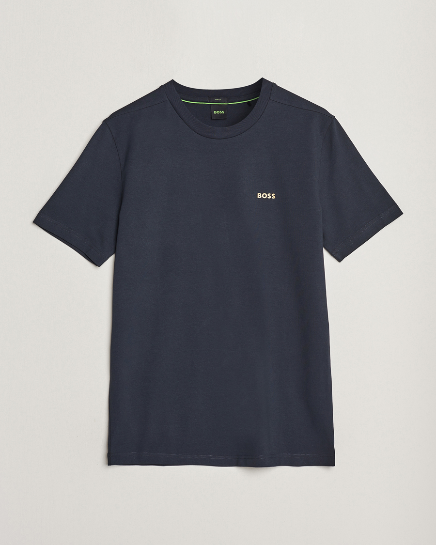 Herre | T-Shirts | BOSS GREEN | Crew Neck T-Shirt Dark Blue
