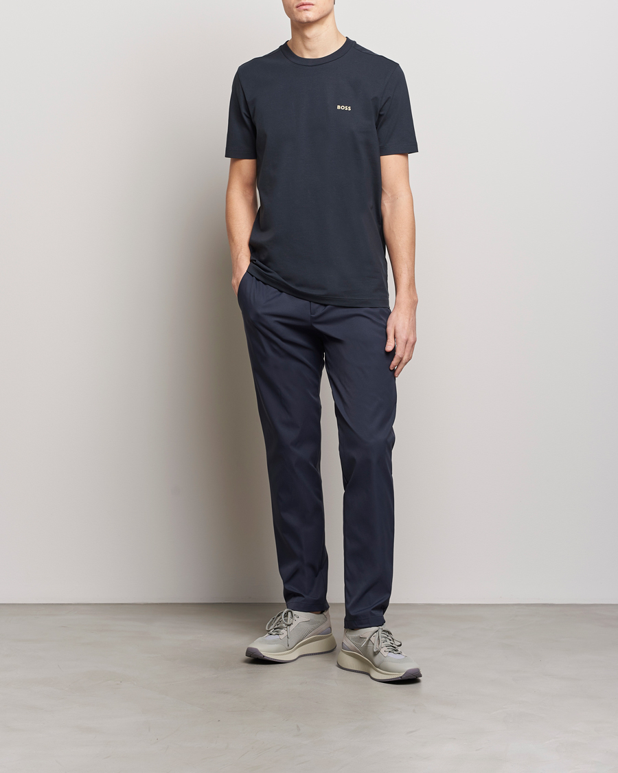 Herre | T-Shirts | BOSS GREEN | Crew Neck T-Shirt Dark Blue