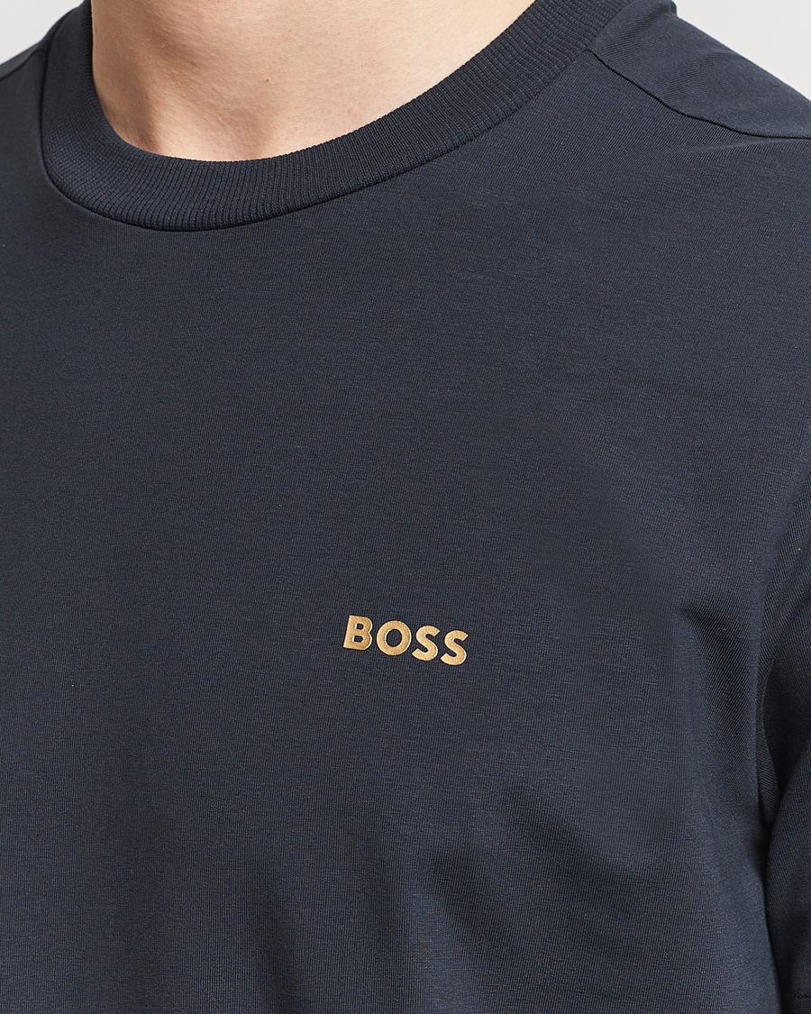 Herre | T-Shirts | BOSS GREEN | Crew Neck T-Shirt Dark Blue