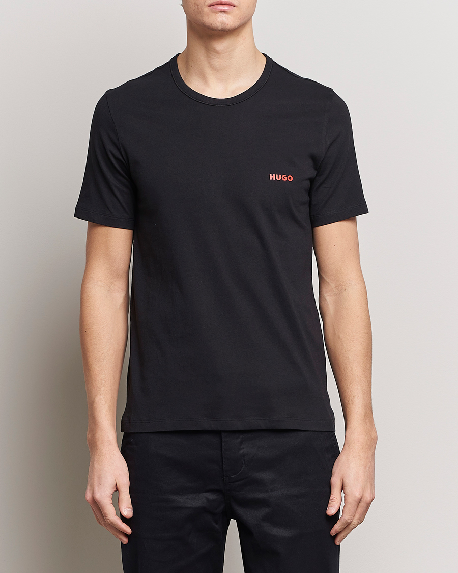 Herre | Tøj | HUGO | 3-Pack Logo Crew Neck T-Shirt Black/Red/White