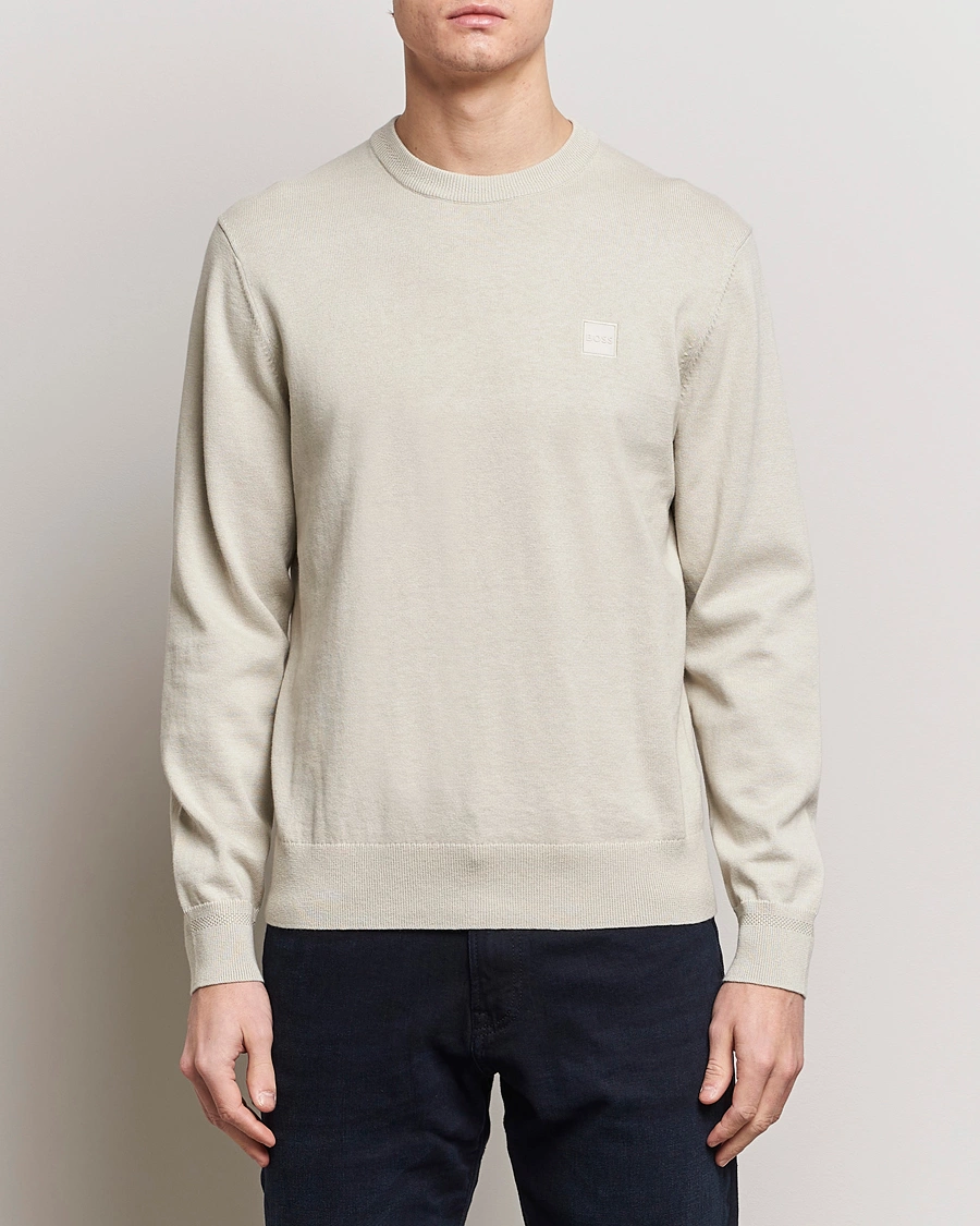 Herr | Stickade tröjor | BOSS ORANGE | Kanovano Knitted Sweater Light Beige