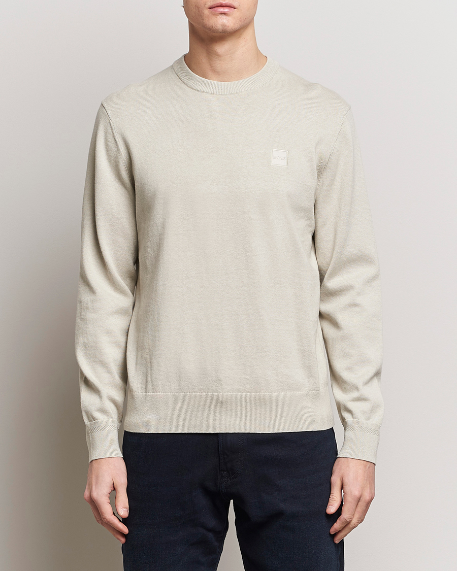 Herre | Trøjer | BOSS ORANGE | Kanovano Knitted Sweater Light Beige