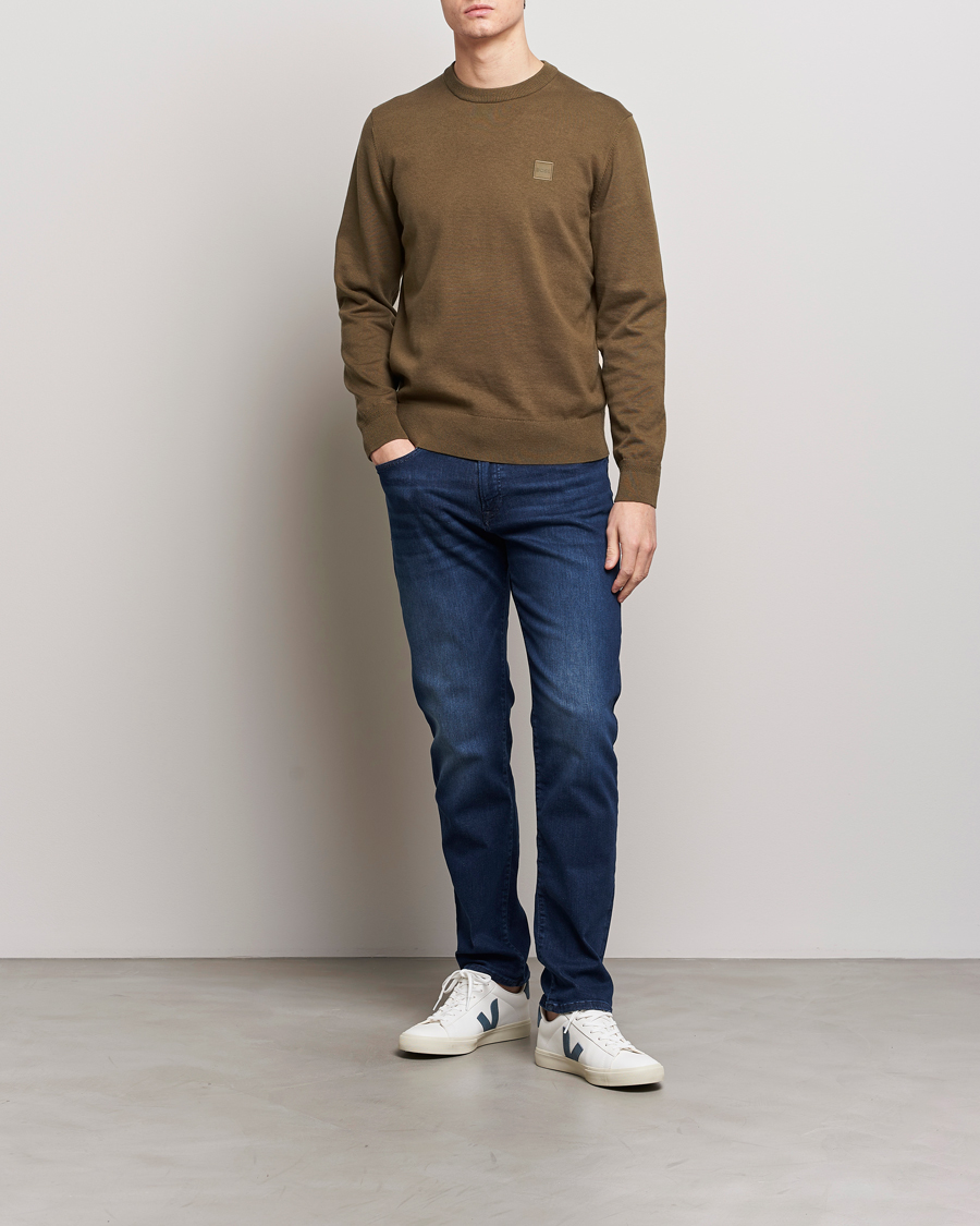 Herre | Trøjer | BOSS ORANGE | Kanovano Knitted Sweater Open Green