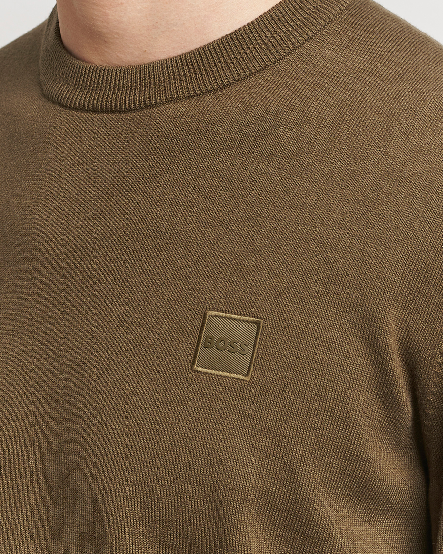 Herre | Trøjer | BOSS ORANGE | Kanovano Knitted Sweater Open Green