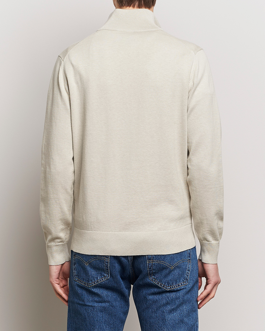 Herre | Trøjer | BOSS ORANGE | Kanobix Knitted Half-Zip Light Beige
