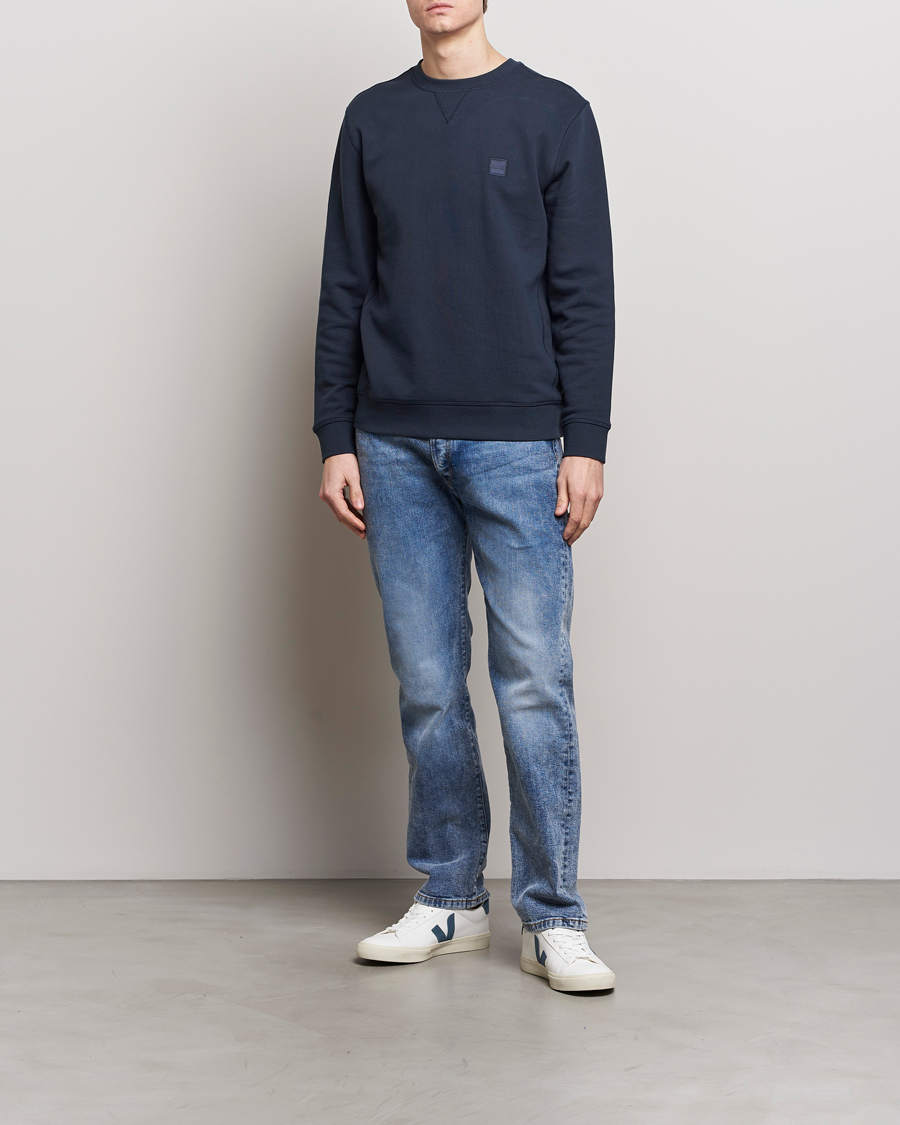 Herre | Trøjer | BOSS ORANGE | Westart Logo Sweatshirt Dark Blue