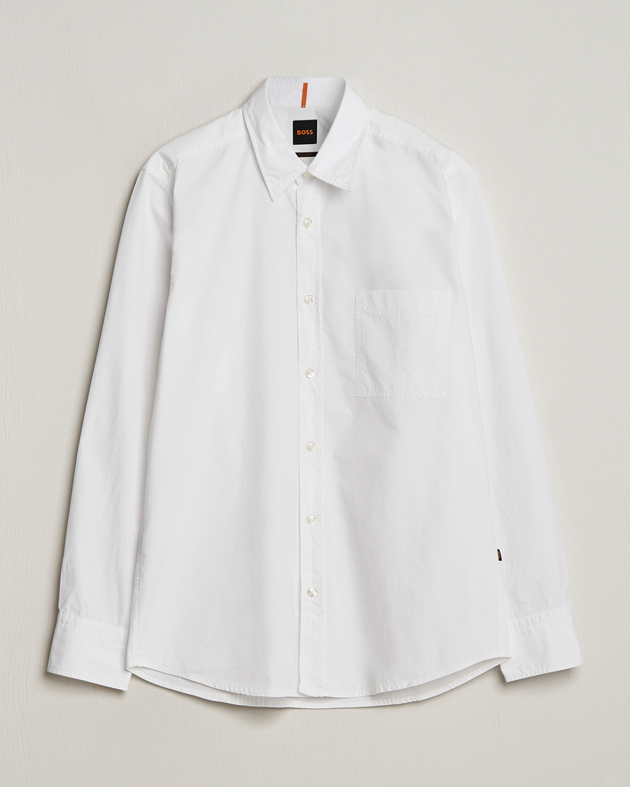 Herre |  | BOSS ORANGE | Relegant Cotton Pocket Shirt White