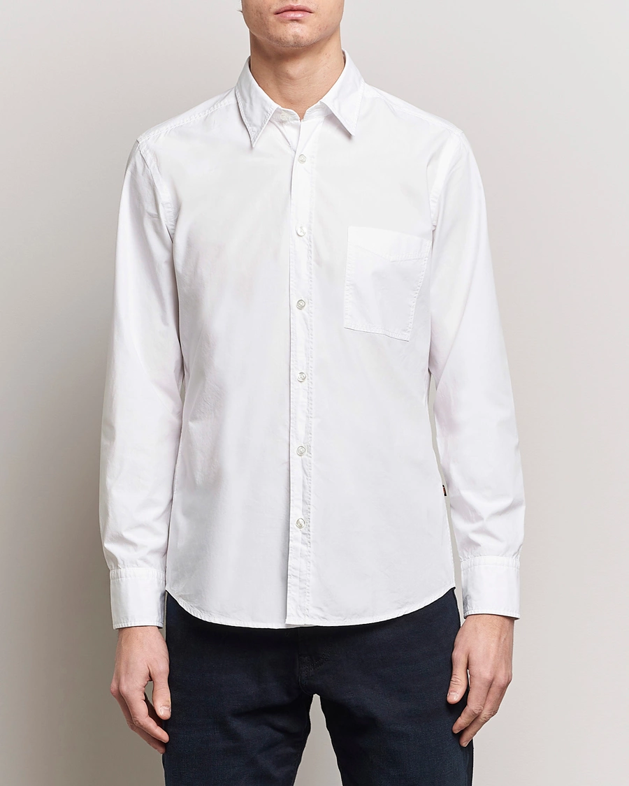 Herre | Casual | BOSS ORANGE | Relegant Cotton Pocket Shirt White