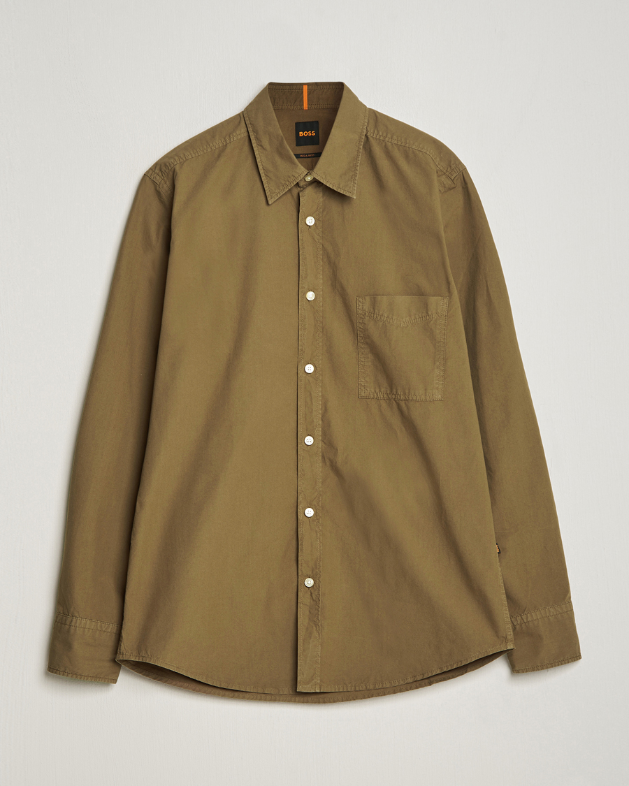 Herre |  | BOSS ORANGE | Relegant Cotton Pocket Shirt Open Green