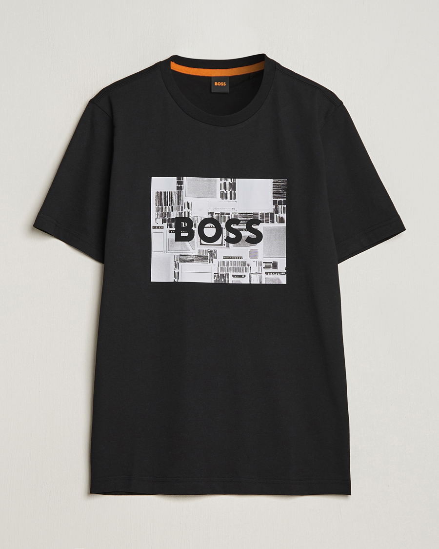 Herre | T-Shirts | BOSS ORANGE | Heavy Logo T-Shirt Black