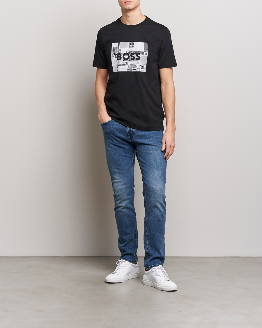 Herre | T-Shirts | BOSS ORANGE | Heavy Logo T-Shirt Black