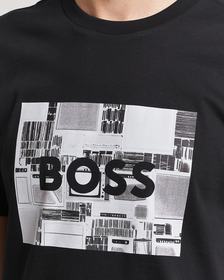 Herre | T-Shirts | BOSS ORANGE | Heavy Logo T-Shirt Black