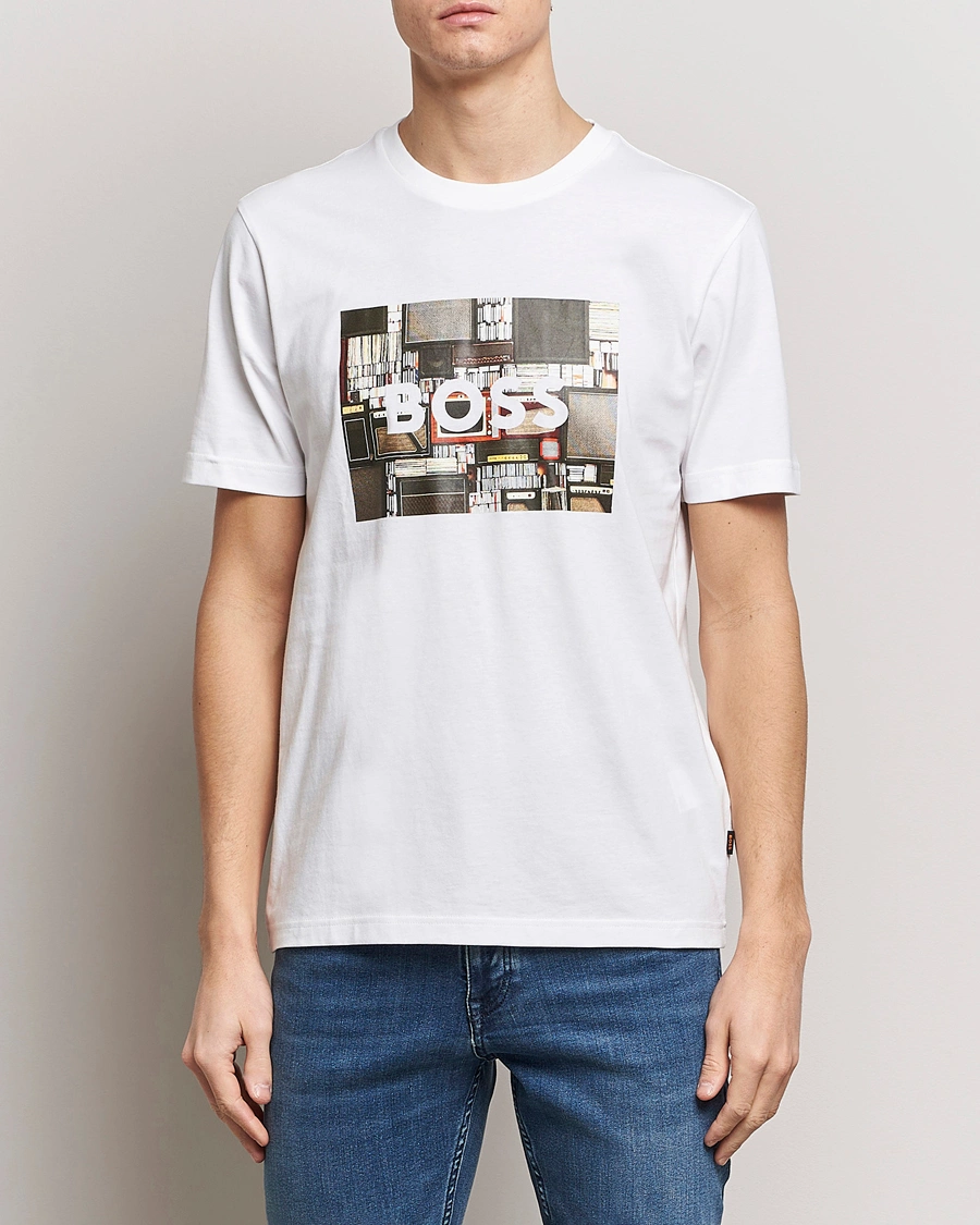 Herre | Tøj | BOSS ORANGE | Heavy Logo T-Shirt White