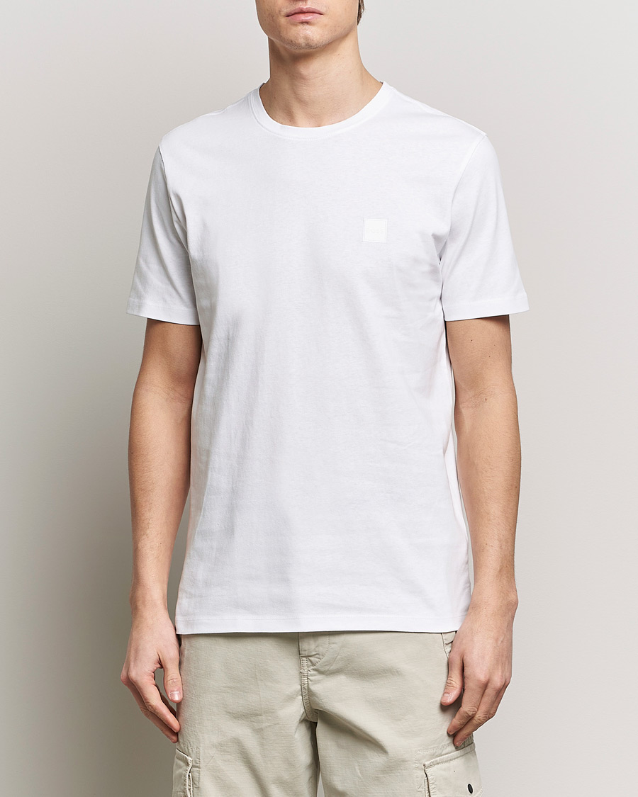 Men | BOSS ORANGE | BOSS ORANGE | Tales Logo Crew Neck T-Shirt White