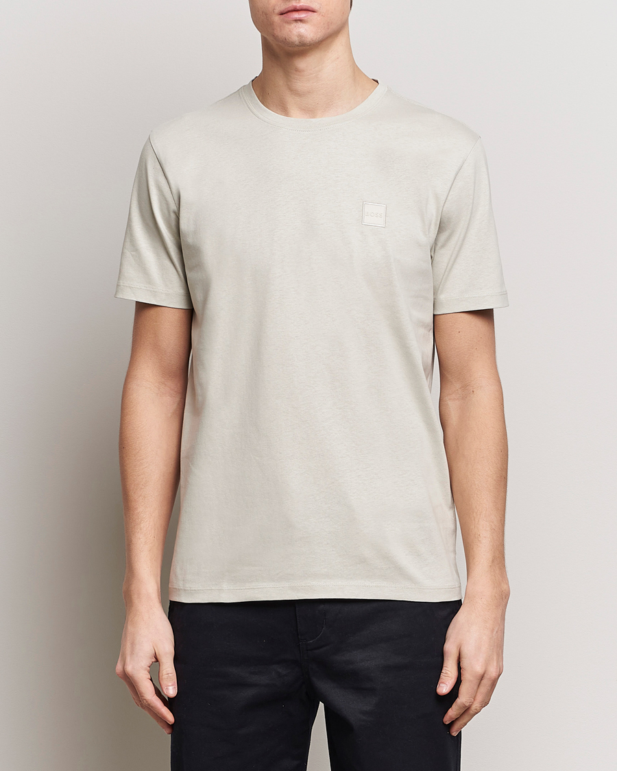 Herre | Kortærmede t-shirts | BOSS ORANGE | Tales Logo Crew Neck T-Shirt Light Beige