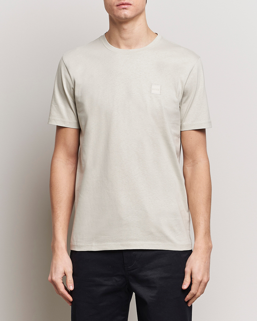 Men | BOSS ORANGE | BOSS ORANGE | Tales Logo Crew Neck T-Shirt Light Beige