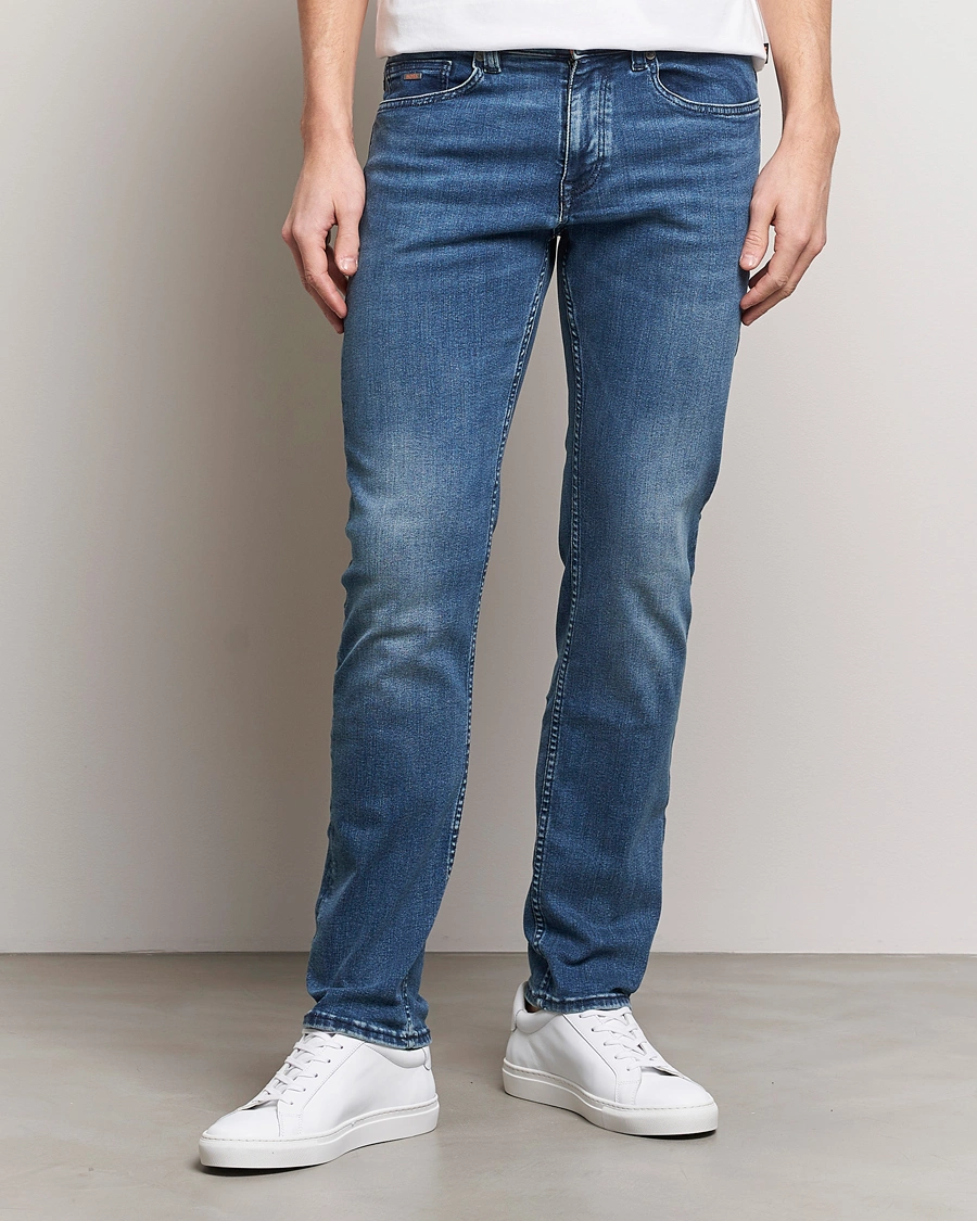 Herre | Tøj | BOSS ORANGE | Delaware Slim Fit Stretch Jeans Bright Blue