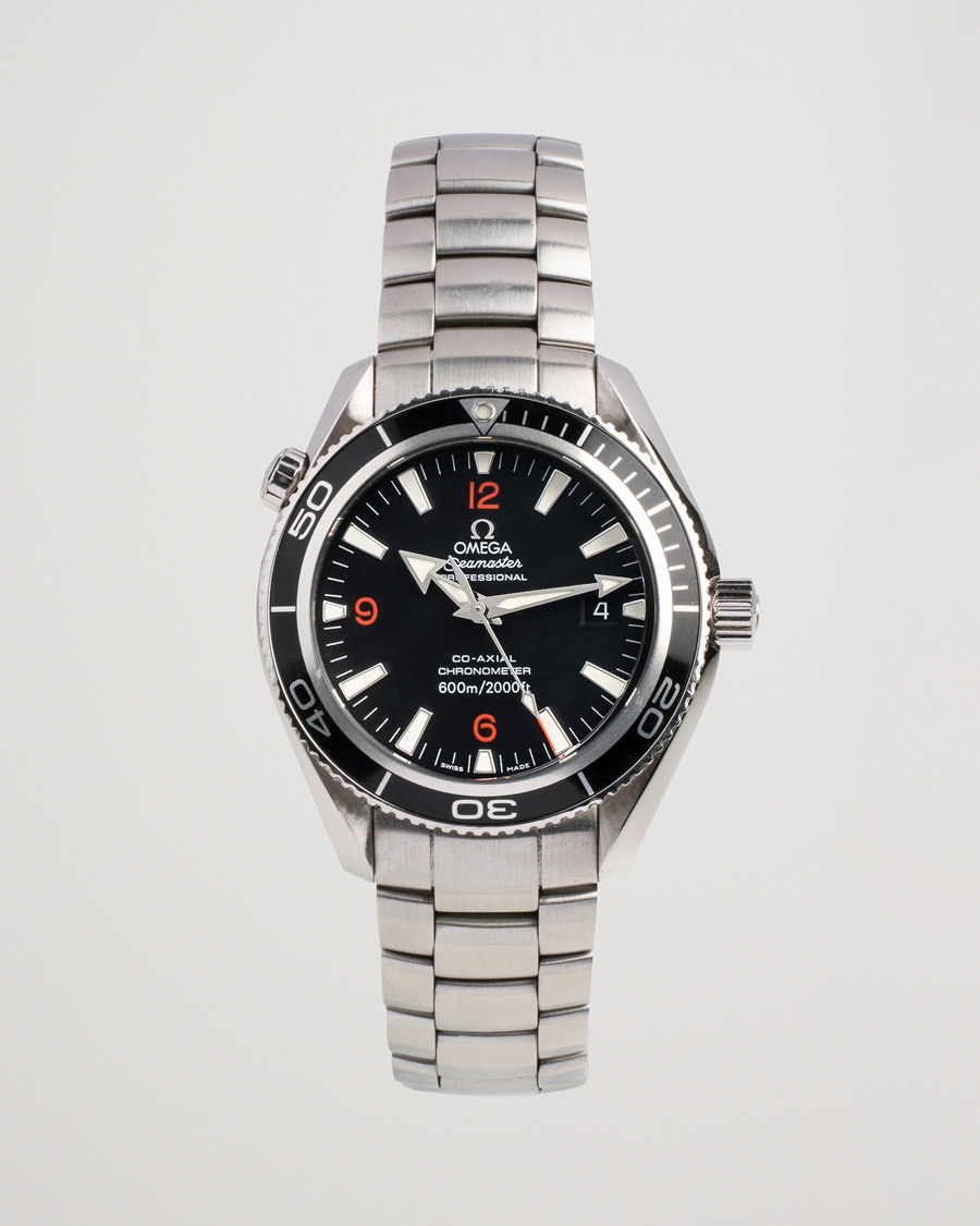 Herre | Omega Pre-Owned Seamaster Planet Ocean 2201.51.00 Steel Black Silver | Omega Pre-Owned | Seamaster Planet Ocean 2201.51.00 Steel Black Silver
