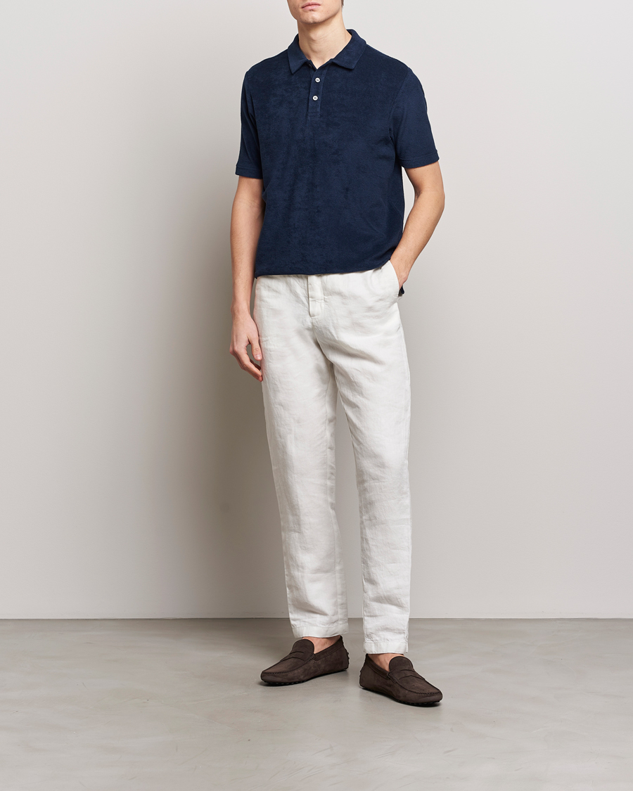 Herre | Polotrøjer | Zanone | Terry Cotton Polo Navy